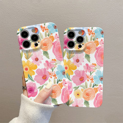 Multicolored floral 12 Apple 11 all-inclusive 14 ProMax phone case suitable for iPhone 15 Apple iPhone case 13