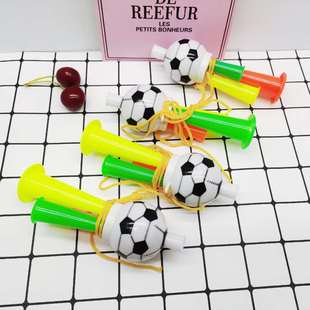 One dollar store large three-tone horn football horn with rope plastic horn one dollar store supply wholesale