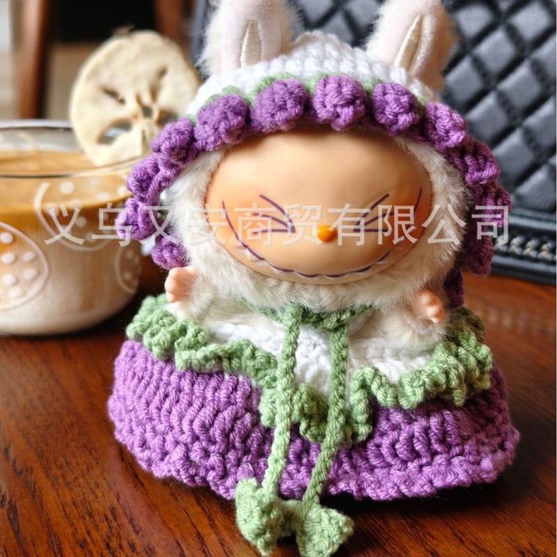 オリジナルデザイン Labubu ラブ人形ベビー服レトロサスペンダースカート + キャップフォレストスタイル刺繍ベビー服トレンディなアクセサリー|undefined