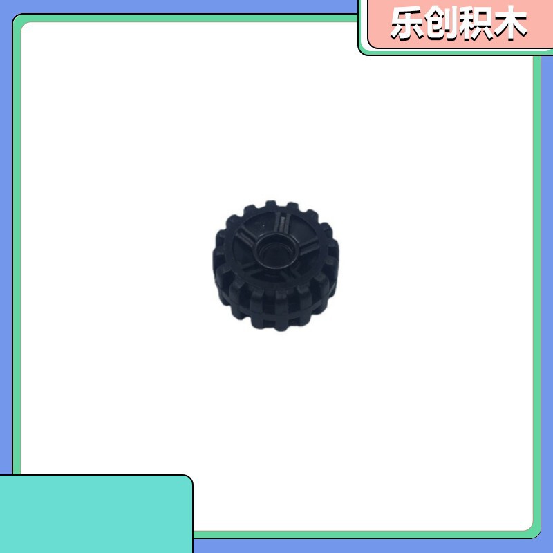 Domestic Small Particle Building Block Accessories Car Wheels Plastic Integrated Wheels 8 Pieces