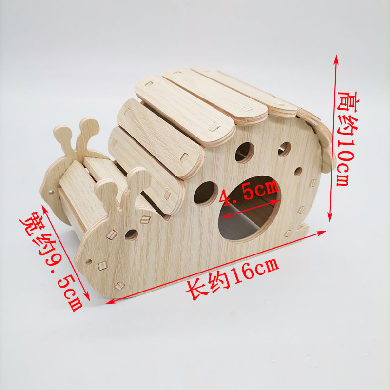 Hámster de madera suministros paisajismo hámster nido mini muebles decoración Villa madera maciza pequeña casa otoño