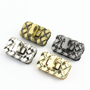 Luggage hardware accessories die-casting screw lock woven small square lock bag handbag lock hardware accessories medium size