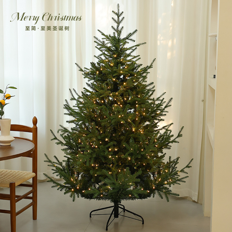 Gran árbol de Navidad 1.5 / 1.8m simulación de cifrado abeto luminoso árbol de Navidad desnudo DIY decoración de Navidad