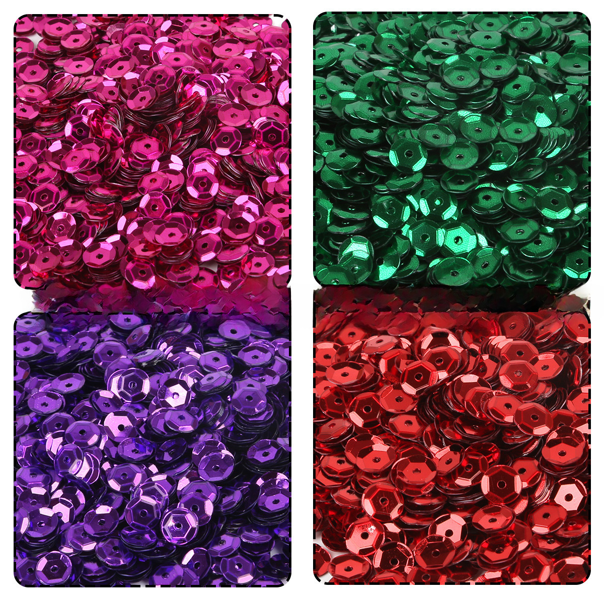Cross -border hot -selling color silver primer plating color sequins