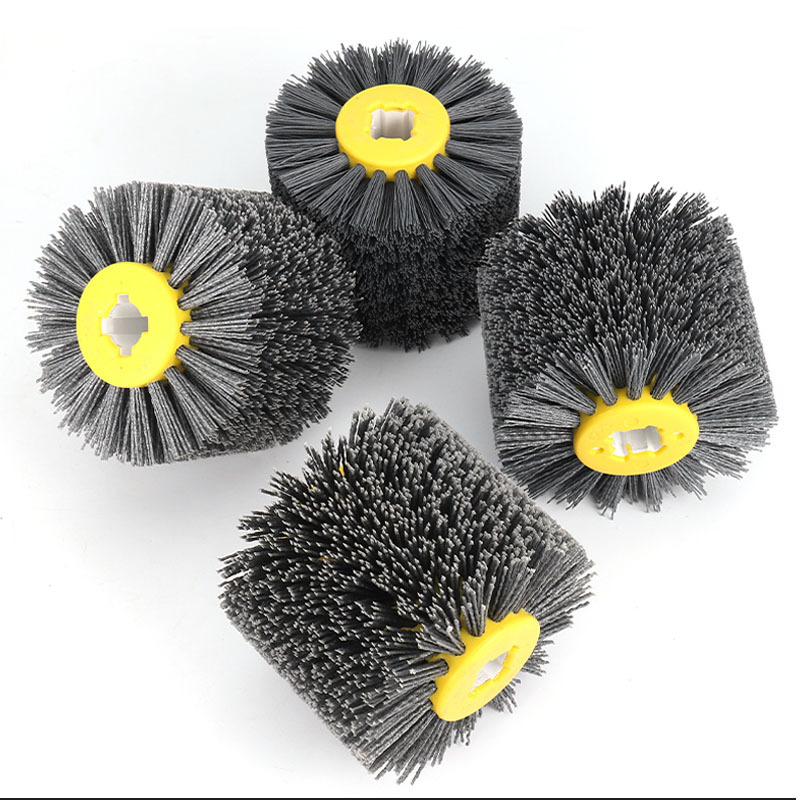 Rueda de dibujo de alambre abrasivo antigua madera de grano pintura abierta rueda de dibujo de reducción de grano de madera rueda de alambre abrasivo Fuente de la fábrica