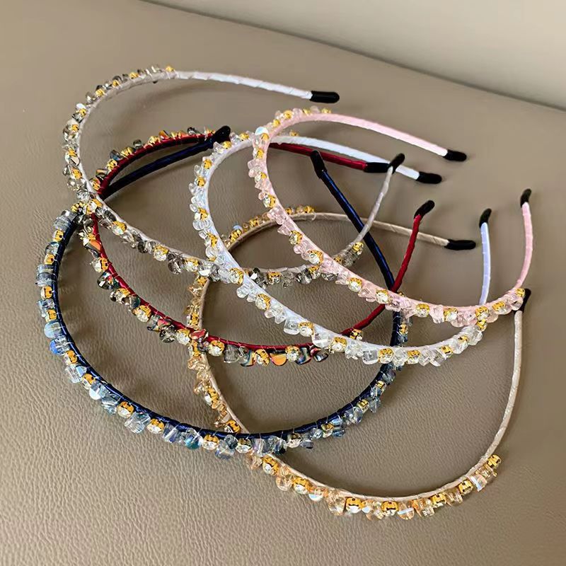 Korean Crystal Diamond New Trendy Women's Headband, Super Fairy-Like Temperament, Simple Versatile Hair Clip Hair Accessory