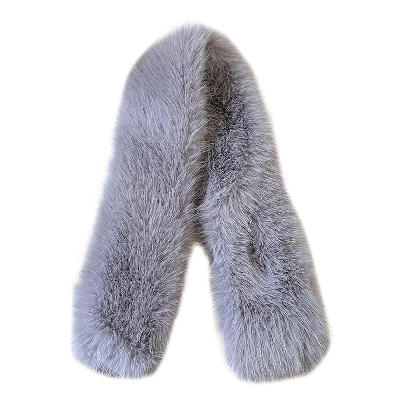 Nuevo estilo Faux Rex conejo piel Cruz collar bufanda Otoño e Invierno estilo coreano versátil gruesa caliente pareja estudiante cuello protección bufanda
