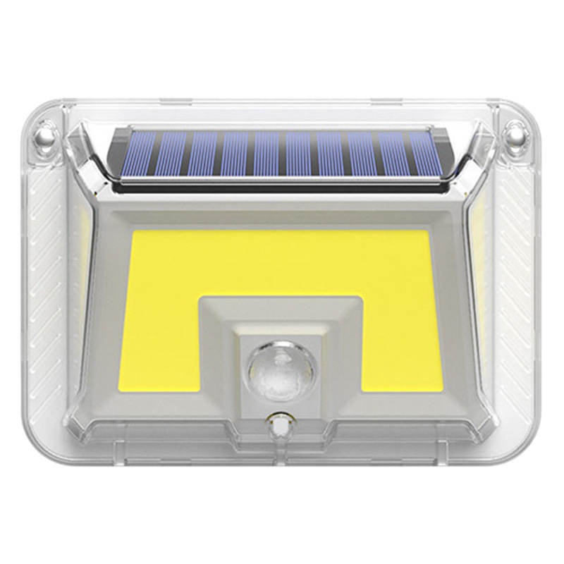 Nueva lámpara de jardín solar al aire libre 100led lámpara de pared de carga solar de cuatro lados luminoso Cuerpo Humano lámpara de inducción