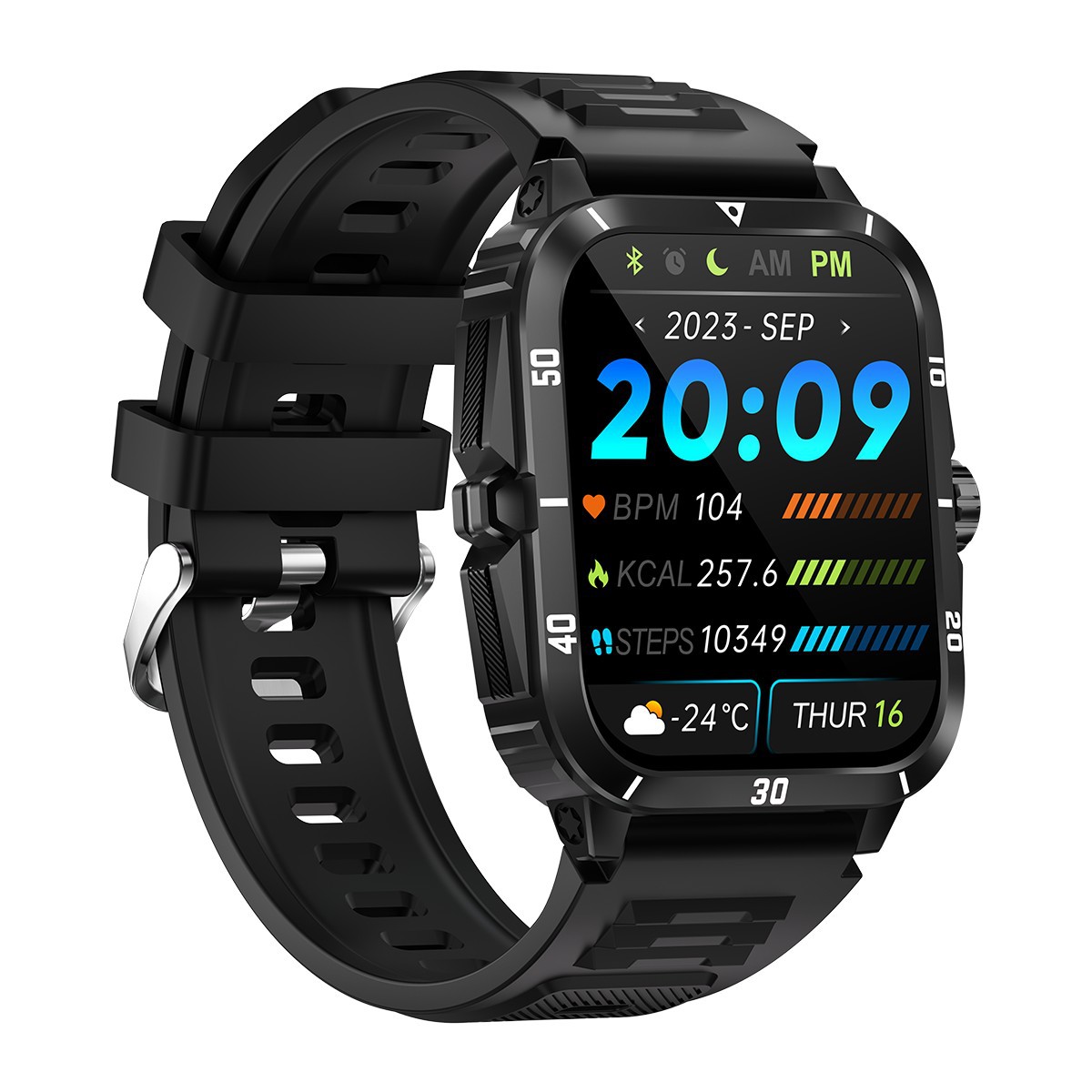 KT71 Smart (DaFit) montre de sport extérieure à trois défenses appel Bluetooth étanche à 3 mètres de profondeur_voghion.com