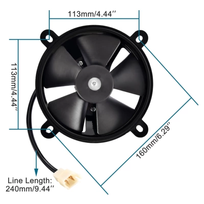 12V Dc Radiator Water Fan