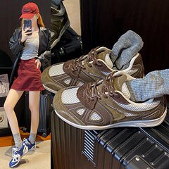 内增高德训鞋女2025秋季新款百搭透气小个子单鞋休闲运动板鞋女