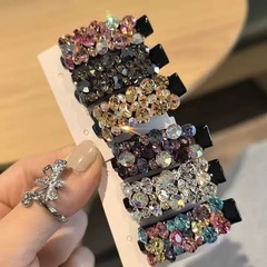 哈韓のオタクの超美のblingキラキラのアーチの形のドリルのフラッシュドリルのアヒルの口はサイドを挟んで髪を挟みます。