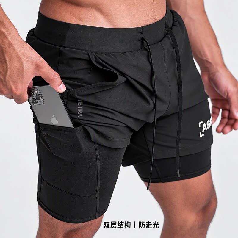 Asrv Summer Men's Sports Shorts American-Style Nylon Quick-Dry Double-Layer Shorts Men's Multi-Pocket Running Fitness Pants Asrv Summer Men's Sports Shorts American-Style Nylon Quick-Dry Double-Layer Shorts Men's Multi-Pocket Running Fitness Pants
