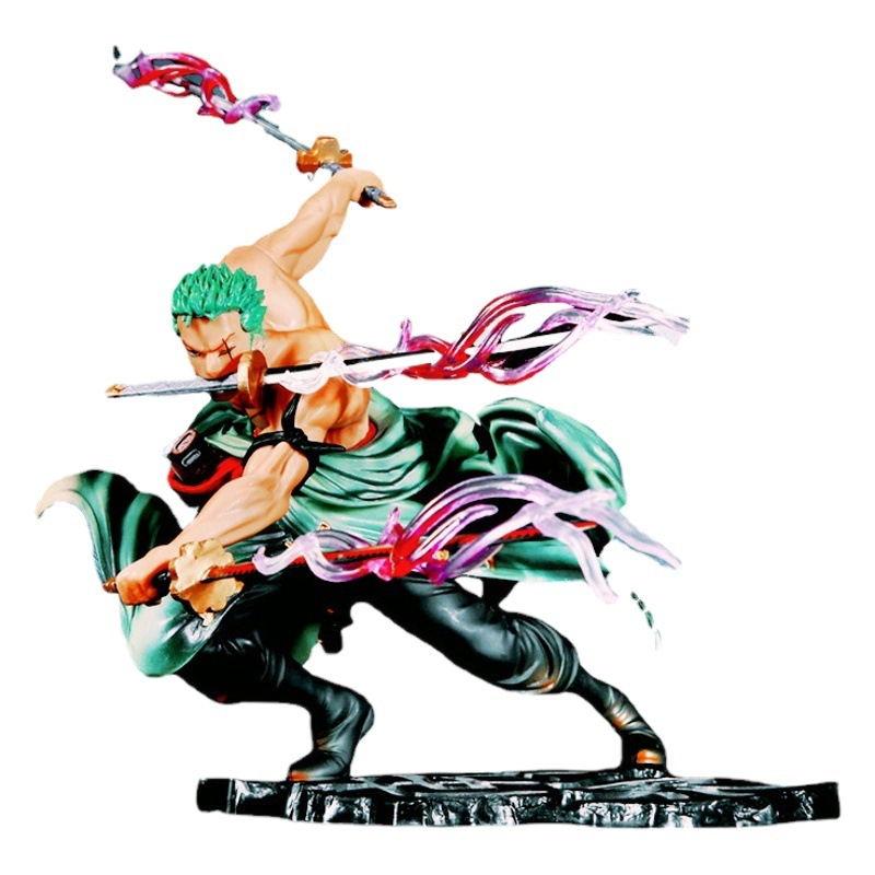 Una pieza de efecto especial tres mil mundo Sauron hecho a mano cabeza cambiante de tres cuchillos de flujo en caja modelo de juguete de dibujos animados al por mayor