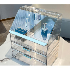 防塵化粧品収納ボックスドレッシングテーブルデスクトップスキンケア製品口紅引き出し収納棚透明アクリルボックス