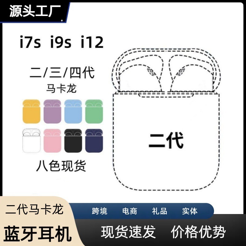 inpods12 マカロンワイヤレススポーツ tws Bluetooth ヘッドセット Apple i7s 第 2 世代および第 3 世代 i12 ヘッドセットに適しています|undefined