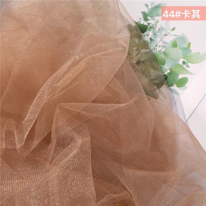 Encryption Soft Yarn Glitter Swiss Mesh Glow Gauze Skirt Wedding Dress Light Gauze Soft Children's Dress Fabric