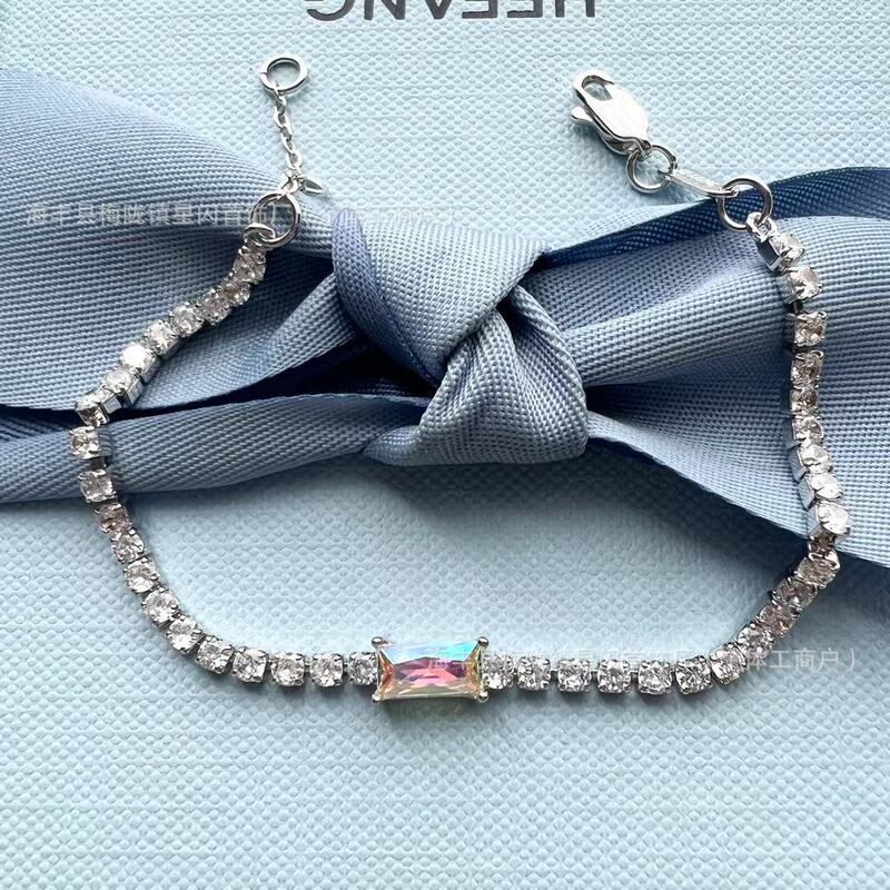 HEFANG He Aurora Sugar Cube Bracelet Light Luxury Elegant Simple Hand Rope Bracelet for Girlfriend 520 Gift HEFANG He Aurora Sugar Cube Bracelet Light Luxury Elegant Simple Hand Rope Bracelet for Girlfriend 520 Gift