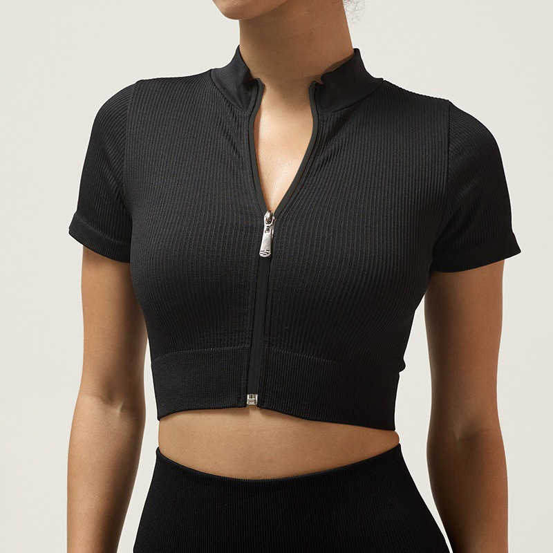 Black [zipper short sleeves]