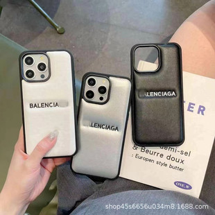 Big Brand Luxury Apple 17 Pro Max Phone Case 16/15/14/13/12 Full Coverage Soft Shell Anti-Drop Leather Case Suitable