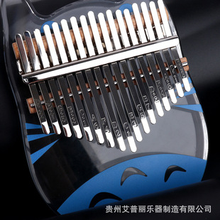 Transparent Thumb Piano Kalimba 17-Tone Acrylic Crystal Kalimba Thumb Piano Small Musical Instrument Finger Piano