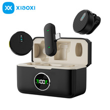 新款私模M40无线领夹麦克风一拖二带屏显直播用降噪收音蓝牙话筒