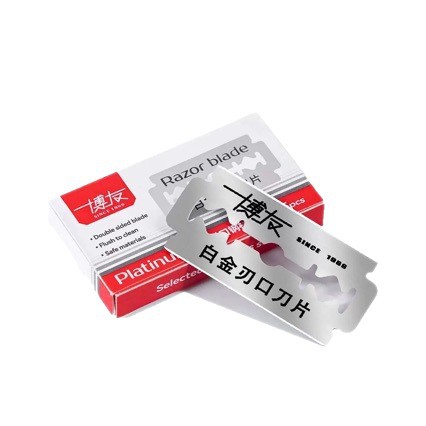 Boyou cuchilla de afeitar de acero inoxidable de doble cara cuchilla de afeitar manual cuchilla de afeitar afilada y cómoda