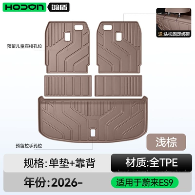 Trunk Mat – Suitable for Nio Es9 Front and - nio-es9-light-brown-trunk-mat-backrest-mat-nio-es9-26-models