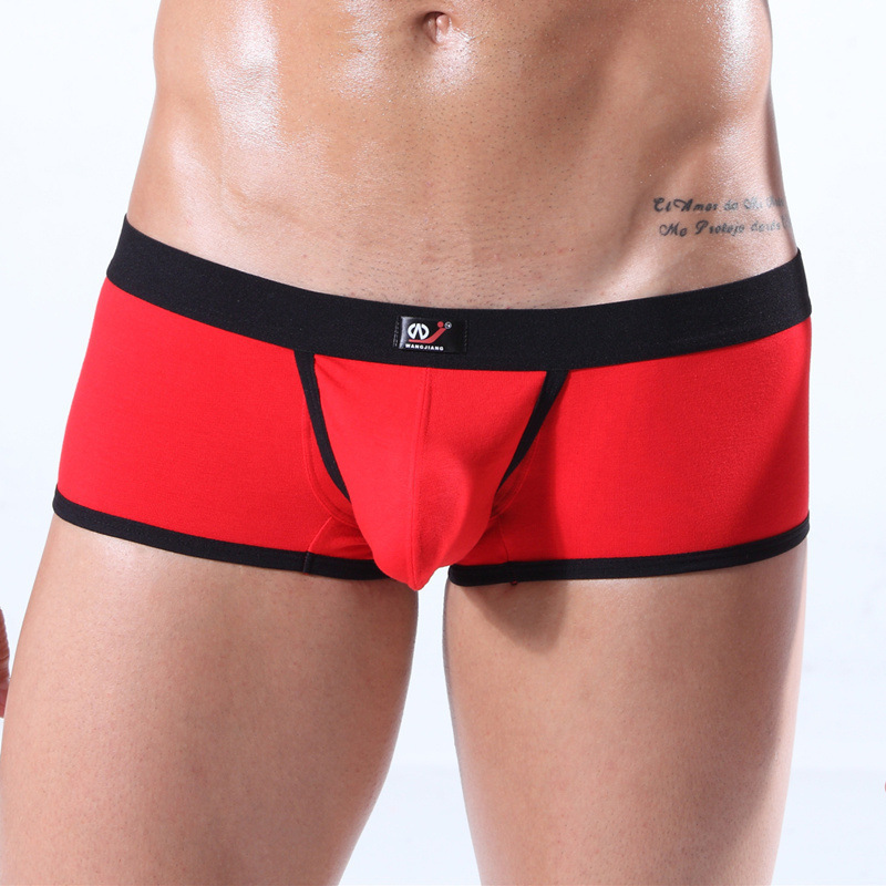 Factory Direct Sales Genuine Wj Network Will Lycra Cotton Body Shaping Sexy Boxer Casual Comfortable Men's Underwear 2002Pj