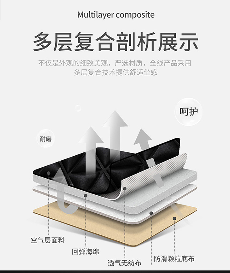 X939 Cross-Border Amazon Hot-Selling Foreign Trade Popular Car Seat Cushion Single Seat Three-Piece Set Universal Seat Cushion for All Seasons