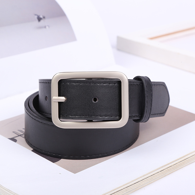 ins Hong Kong style cool belt male trend young people student Korean version versatile simple cool belt female Korean personality black
