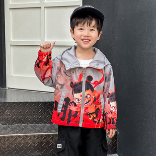 Boys' Spring Clothes Which Jacket 2025 New Western Style Children's Boys Cool Handsome Spring Hooded Jacket Clothes