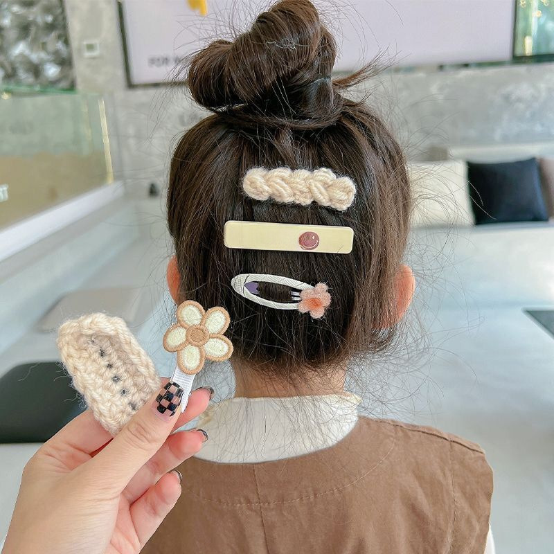 Autumn and Winter All-match Plush Hairpin Student Braided Hairpin Children's Clip Headwear Side Clip Bangs Clip Internet Celebrity Hairpin_voghion.com
