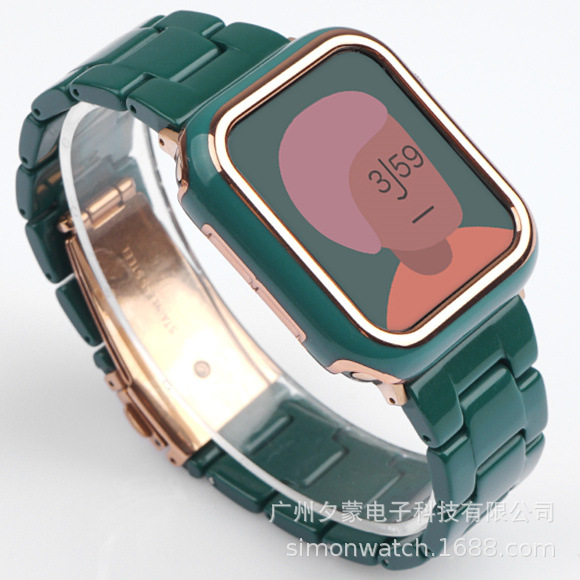 Aplicable a la 10a generación 98765se Apple Watch Nueva correa de acrílico de resina 14 mm22 mm Comercio exterior al por mayor