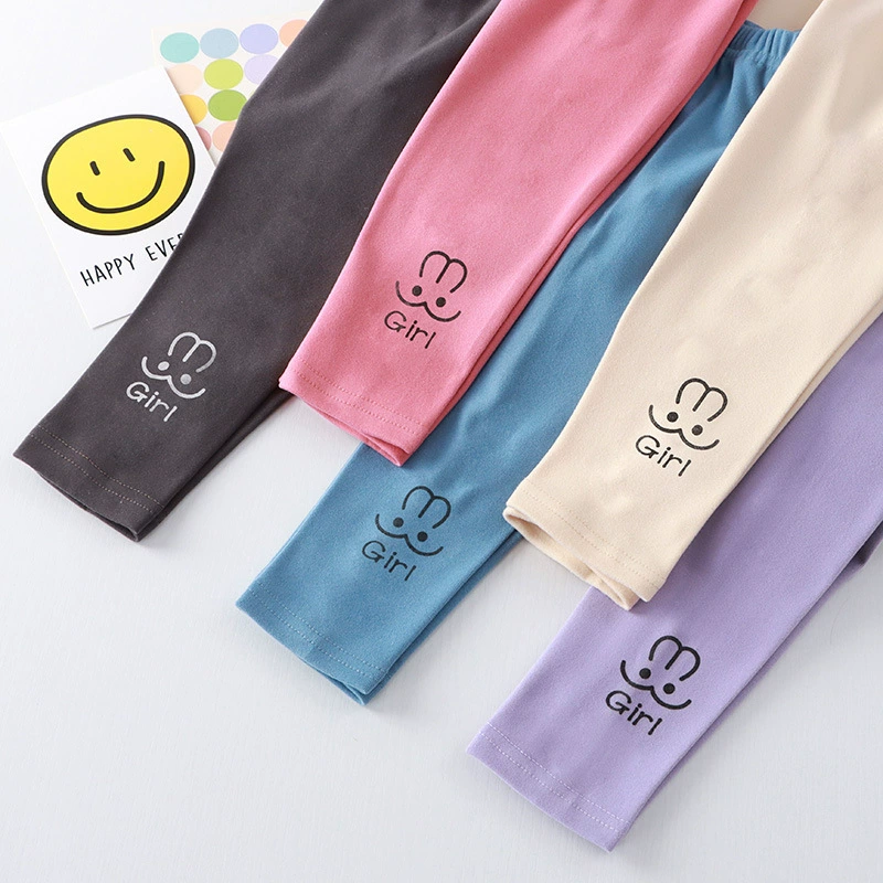 Леггинсы для девочек 2023 весенне-осенние повседневные брюки для девочек, эластичные леггинсы для девочек, мягкие детские брюки