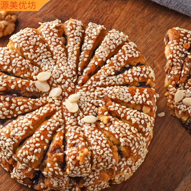 馬蹄ケーキ、江陰名物くるみ餡ケーキ、手作りの伝統的な昔ながらの月餅、朝食のペストリー、ビスケット、スナック|undefined