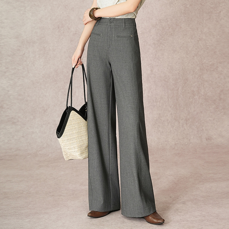 Fashionable Plus-Size Wide-Leg Pants for Women, New Spring and Autumn Style, Loose Straight-Leg Trousers, Casual Long Pants for Moms Fashionable Plus-Size Wide-Leg Pants for Women, New Spring and Autumn Style, Loose Straight-Leg Trousers, Casual Long Pants for Moms