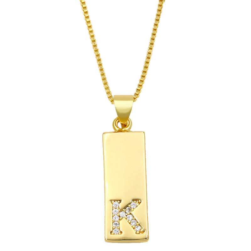 Collar Rectangular Simple De 26 Letras display picture 3