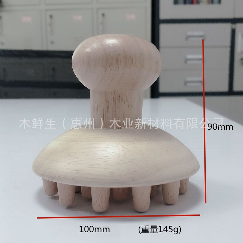 タコのケヤキの実木の頭のマッサージ櫛の経絡の頭皮のマッサージの爪の家庭用美容院の専用の頭のマッサージ|undefined
