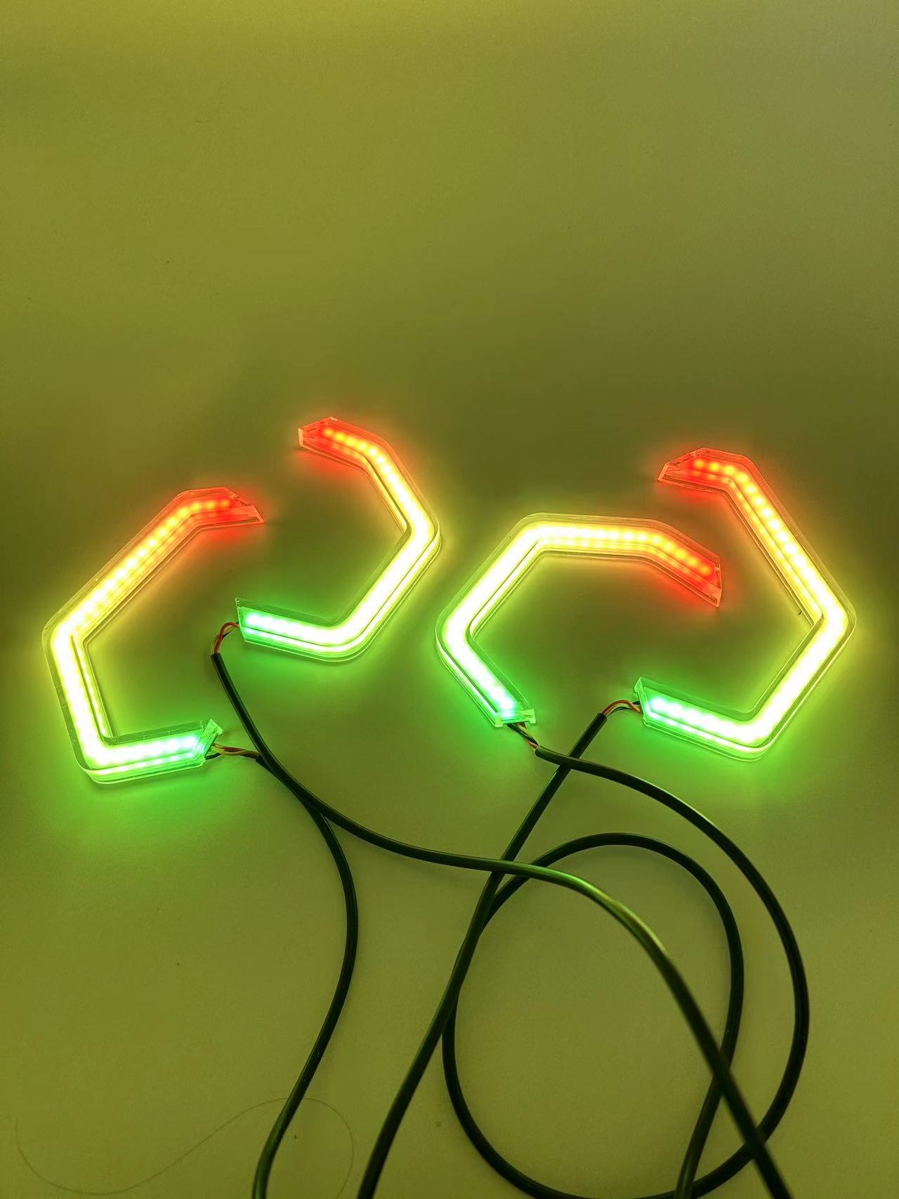 Car modification spoon light LED aperture shaped Angel eye headlight daytime running light magic color aperture