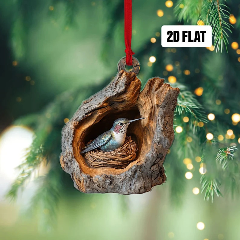 Nuevos búhos transfronterizos, osos, adornos de Navidad, colgantes de árbol de Navidad, colgantes de acrílico de impresión plana 2D