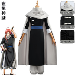 Gintama cosplay costume, Yato Kamui cosplay costume, black long robe cloak cape cosplay anime clothing