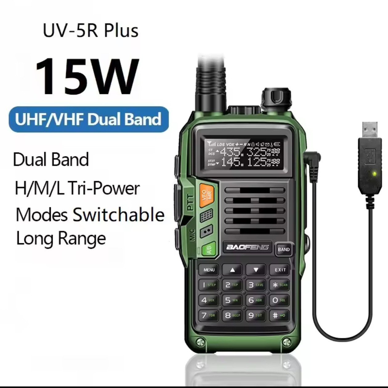 Baofeng baofeng UV-S9Plus walkie-talkie UV de doble segmento de alta potencia civil walkie-talkie fábrica en stock al por mayor