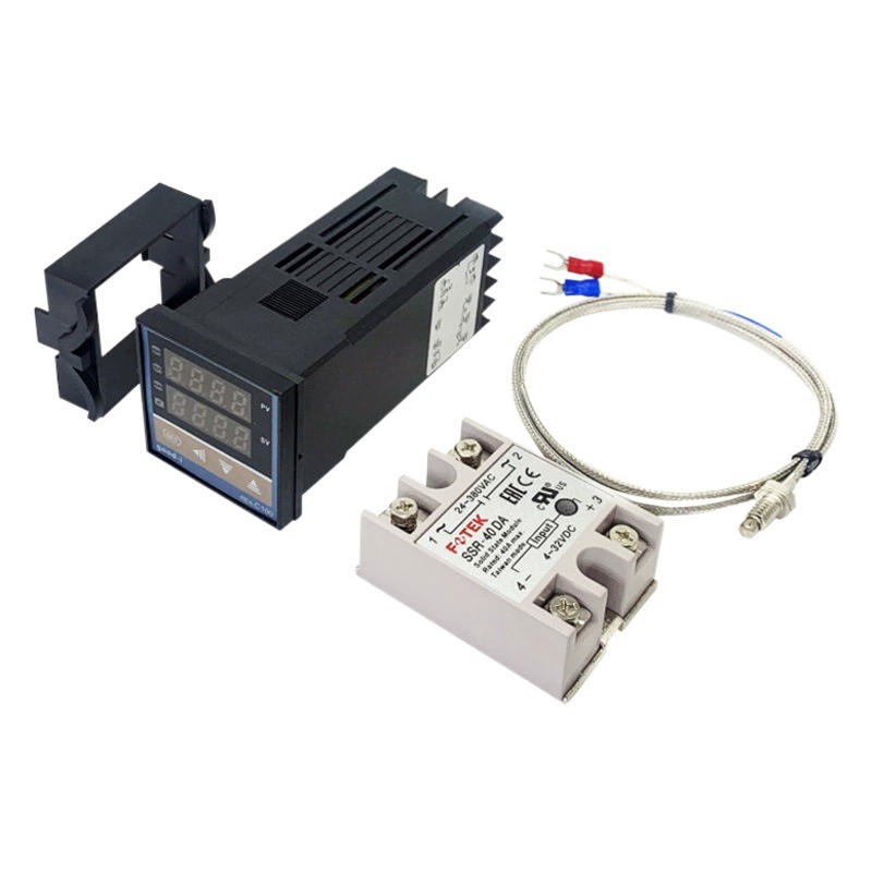Промышленный регулятор температуры REX-C100FK07-V*AN длиной + полупроводниковый + провод датчика температуры = комплект из трех частей контроля температуры