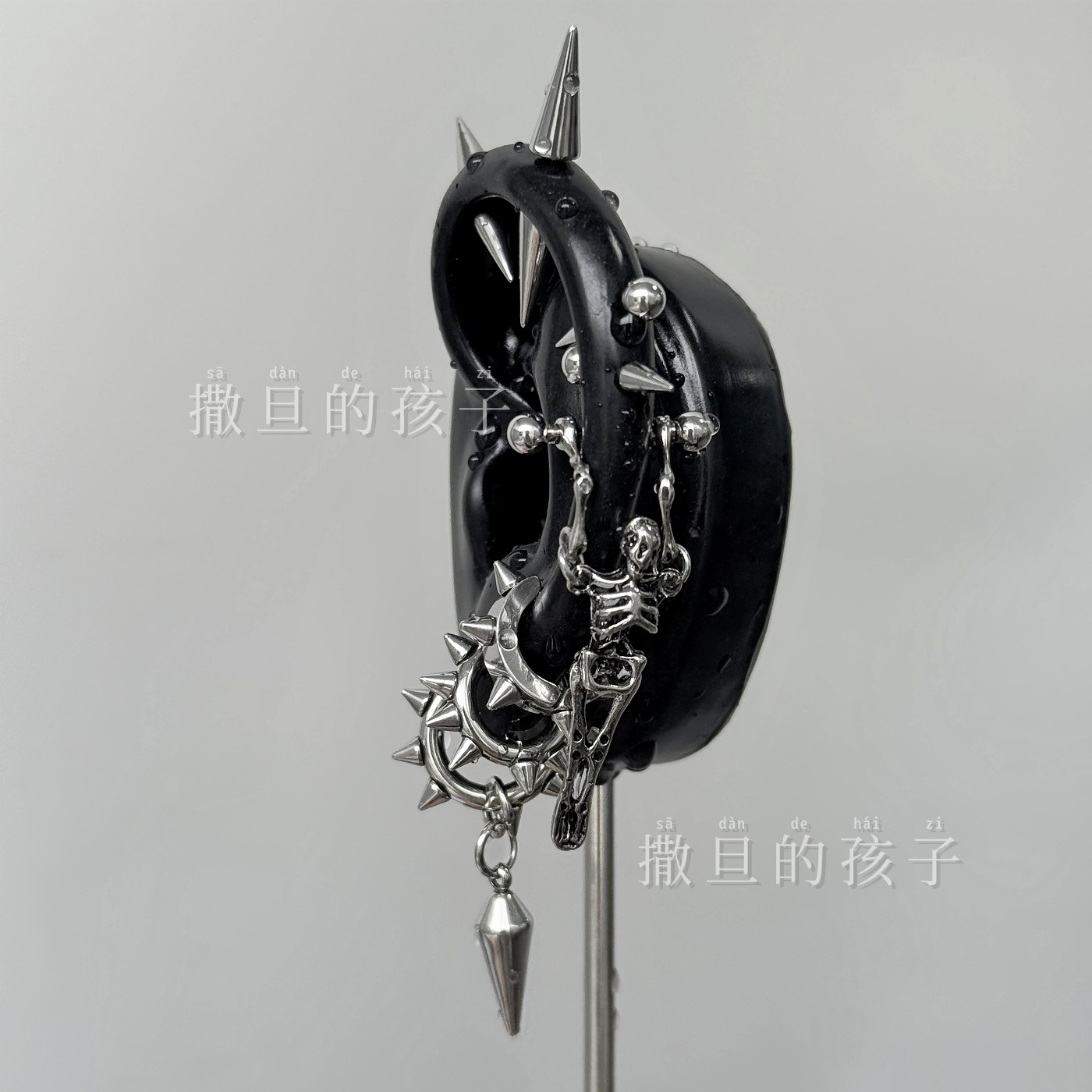 Labret stud lip piercing jewelry styling detail