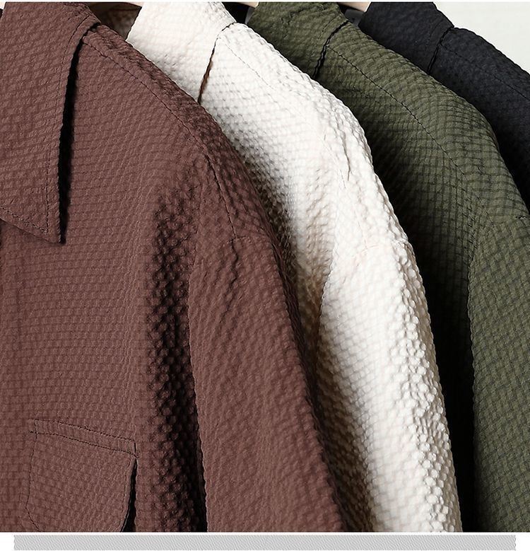 Completo uomo in seersucker set estivo camicia e pantaloncini_voghion.com