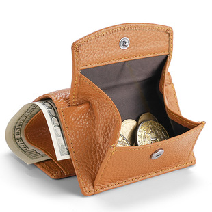 Foreign Trade Cowhide Small Wallet Short Women's Genuine Leather Wallet Purse Coin Coin Bag New Japanese Style Fortune Cloth