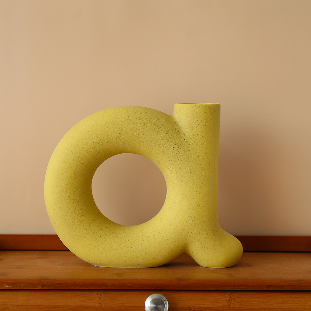 노란색(문자 알파 꽃병)