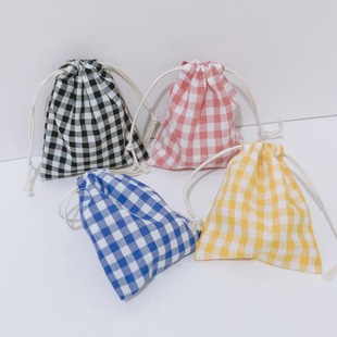 Simple large square cotton and linen drawstring bag storage bag home dust bag cosmetics gift packaging bag wholesale