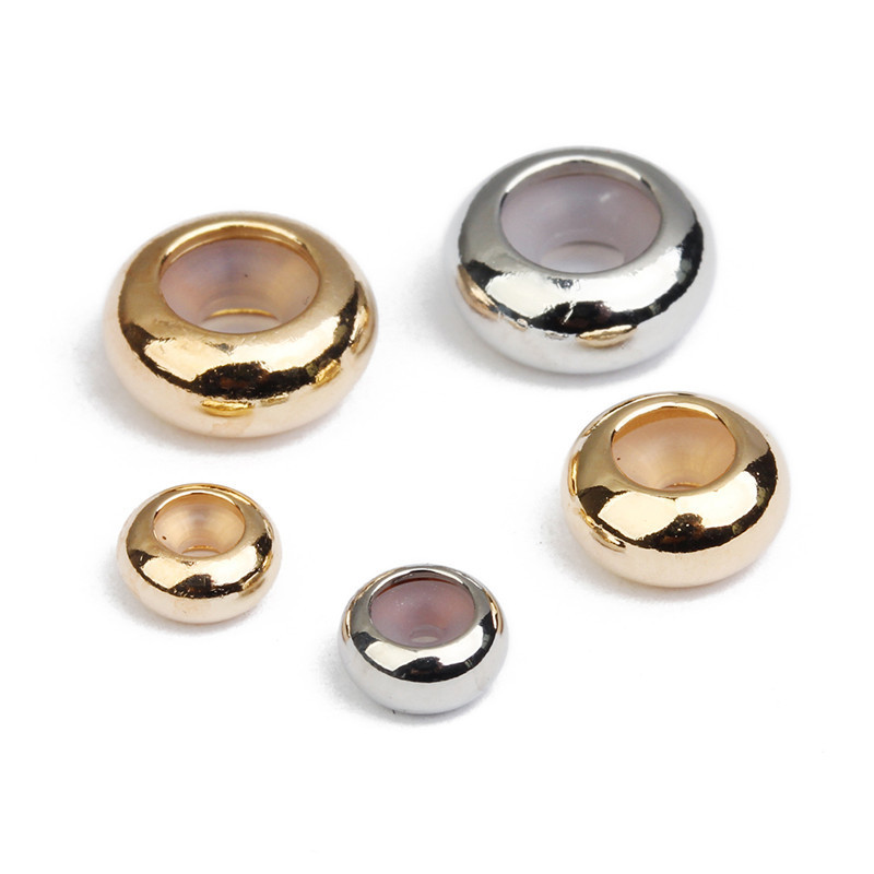 Cross-border plug gasket beads with silicone rubber fit slider bracelet DIY jewelry making